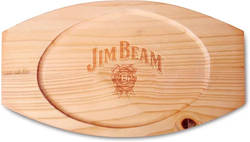 Miniatura 4 de Jim Beam JB0159, construcción resistente, sartén de hierro fundido pre-sazonado con base de madera y manopa, negro, pequeño