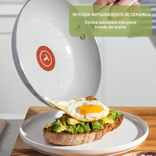 Miniatura 3 de T-Fal Refresh - Juego de utensilios de cocina antiadherentes de cerámica, 20 piezas, apto para horno hasta 350 °F, olla de cocina, ollas y sartenes
