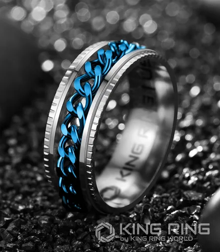 Miniatura 2 de King Ring Anillos Super Spinner de 0.315 in Segunda edición de anillos de acero inoxidable premium para hombres y mujeres Diseñado en Estados