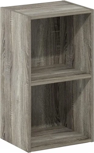Miniatura 6 de Furinno - Estantería de cubos de 2 niveles serie Luder para libros y almacenamiento, color roble francés