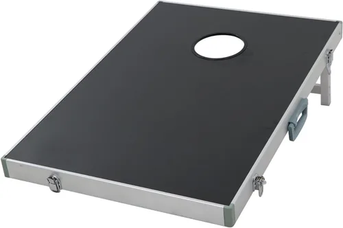 Miniatura 2 de ZenStyle Juego portátil de lanzamiento de Cornhole con marco de aluminio, tamaño reglamentario con 8 bolsas de frijoles y estuche de transporte