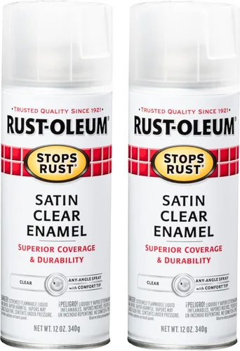 Miniatura 145 de Rust-Oleum 285092 - Pintura en aerosol para prevención del óxido, 12 onzas, transparente satinado Satinado claro