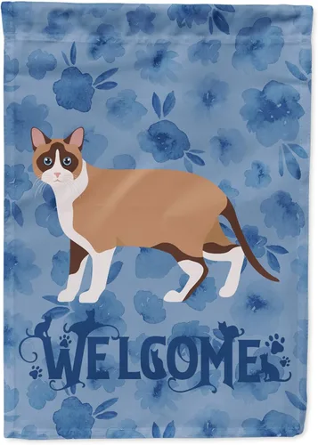Miniatura 84 de Caroline's Treasures CK4813CHF - Bandera de bienvenida con gato abisinio azul, manga grande, para porche, para colgar en la pared, poliéster