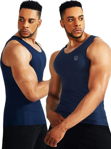 Miniatura 2 de NELEUS Paquete de 3 camisetas de compresión de ajuste seco para hombre