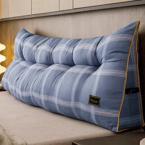Miniatura 13 de Funda de almohada triangular grande para cabecero tamaño Queen, cojín para cabecero y respaldo, soporte de posicionamiento, almohada de descanso