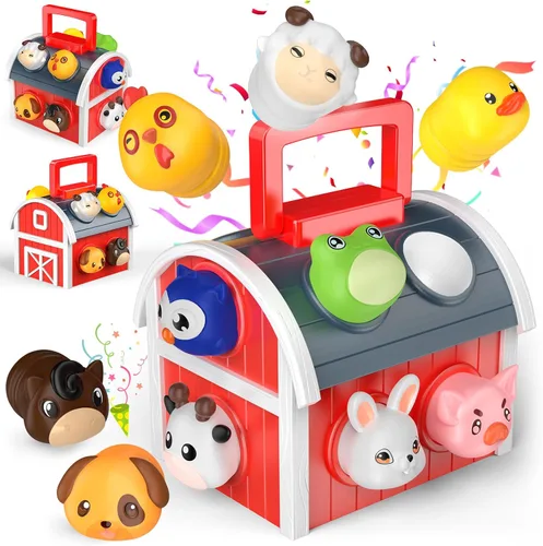 Miniatura 8 de Regalos para niños de 1 a 5 años, juguetes para niños pequeños, juguete educativo de animales de granja para niños pequeños de 1 a 6 años, juego