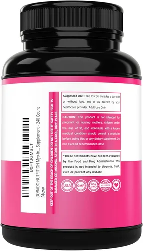 Miniatura 3 de Suplemento de Myo-Inositol y D-Chiro Inositol para Mujeres (240 Cápsulas, 2050mg Por Porción, Relación Ideal 40:1 Myo Inositol) Equilibrio Hormonal
