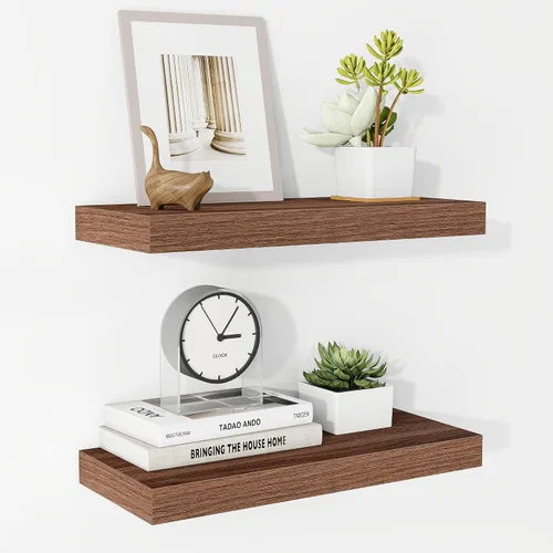 Miniatura 43 de Fun Memories Estantes flotantes – Estante de pared de 9.3 pulgadas de profundidad para decoración y almacenamiento – Estantería de exhibición