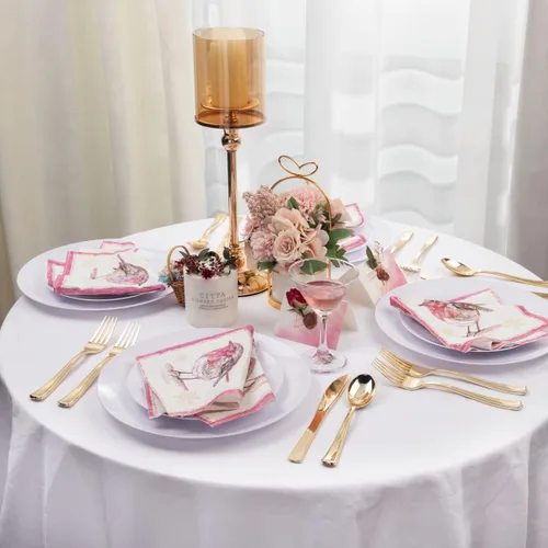 Miniatura 6 de Hioasis 100 platos de plástico blanco para fiestas, platos llanos desechables de 7.5 pulgadas, resistentes, elegantes y elegantes para bodas y bodas