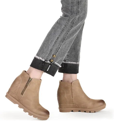 Miniatura 6 de Athlefit Women's Wedge Ankle Boots Fashion Side Zipper Hidden Leather Wedge Booties