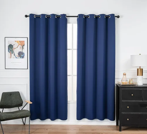 Miniatura 138 de PI Cortinas opacas para dormitorio, tratamiento de ventana con aislamiento térmico de anillo superior, cortinas oscurecedoras de habitación