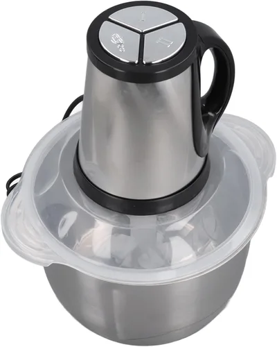 Miniatura 8 de Procesador de alimentos, 5L de alta capacidad, picadora eléctrica de alimentos para carne, picadora eléctrica de verduras con 5 cuchillas de acero