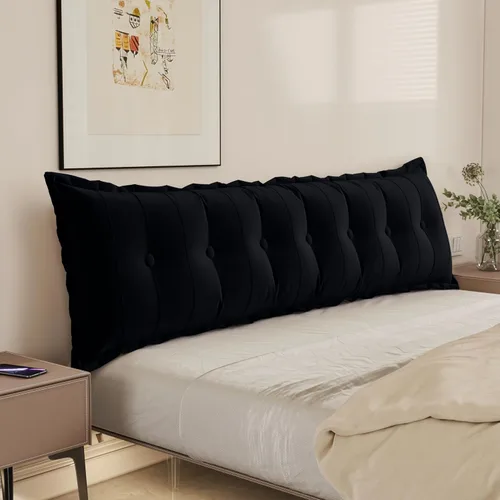 Miniatura 26 de WOWMAX Almohada rectangular para cabecero, almohada para respaldo de cama, almohada para sentarse en la cama, almohada de apoyo para la espalda