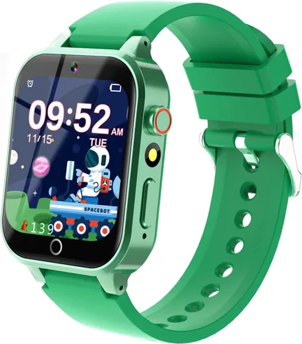 Miniatura 14 de Cosjoype Reloj inteligente para niños con 26 juegos de rompecabezas, pantalla táctil HD, cámara de video, reproductor de música, seguimiento