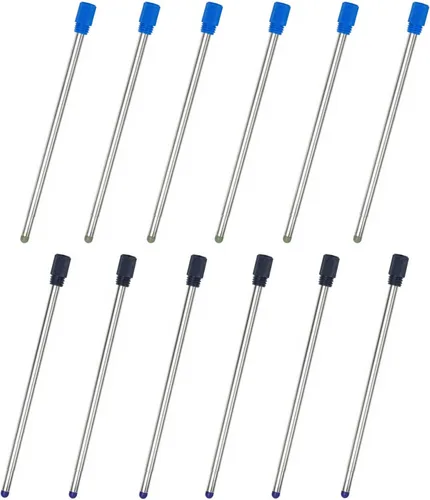 Miniatura 3 de Recambios de bolígrafo líquido de punta de 2.75 pulgadas/2.756 in, 0.028 in, compatible con bolígrafo de cristal y destornillador, tinta alemana