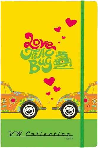 Miniatura 2 de BRISA VW Collection - Cuaderno Volkswagen, cuaderno de escritura, forrado con encuadernación de tapa dura en diseño Beetle Bug DIN A5