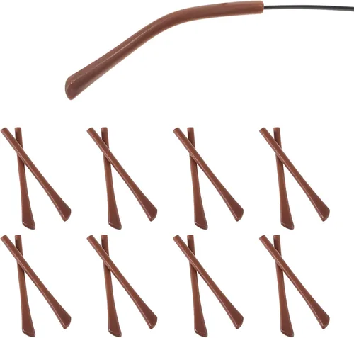Miniatura 8 de Ptwola 8 pares de patillas de repuesto para gafas, almohadillas de silicona antideslizantes, puntas finales, retenedor de manga para calcetines