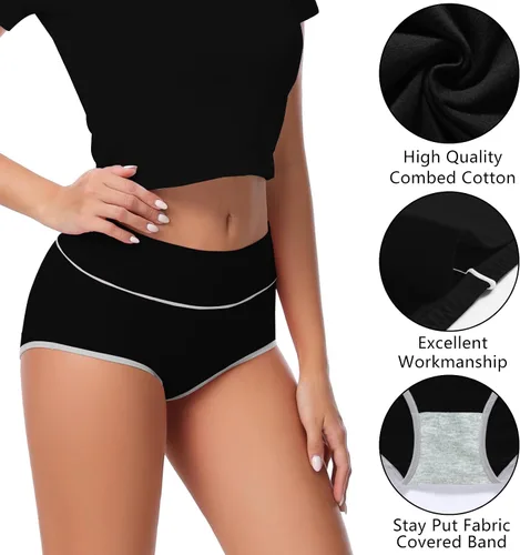 Miniatura 3 de Migbean Ropa interior de cintura alta para mujer, ropa interior para mujer, bragas para mujer, ropa interior de talla grande para mujer, bragas