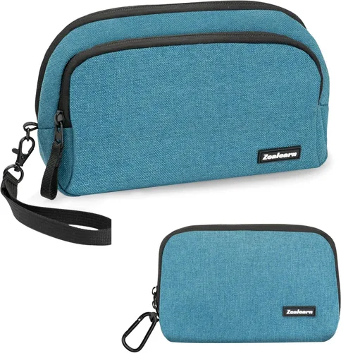 Miniatura 7 de Estuche organizador portátil de electrónica de viaje, organizador técnico de doble capa, bolsa de almacenamiento de cargador todo en uno para cable