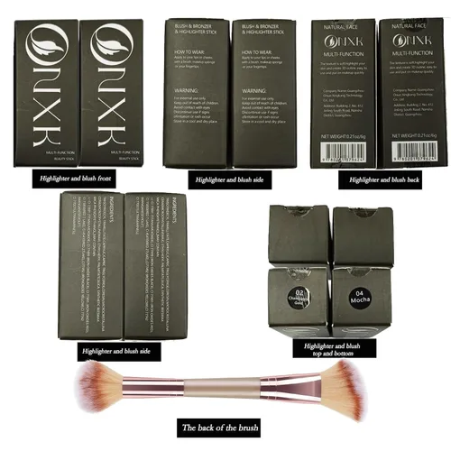 Miniatura 7 de Lápiz de contorno de crema de maquillaje resaltador, fácil de aplicar, bronceador natural y barra de rubor, no grasa e impermeable, para mejillas