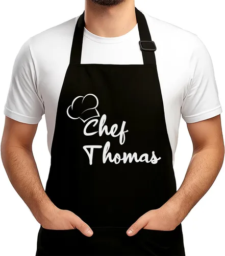 Miniatura 15 de Delantal para barbacoa y parrilla, regalo personalizado para el día del padre para papá, maestro de parrilla, abuelo, delantal de chef, delantales