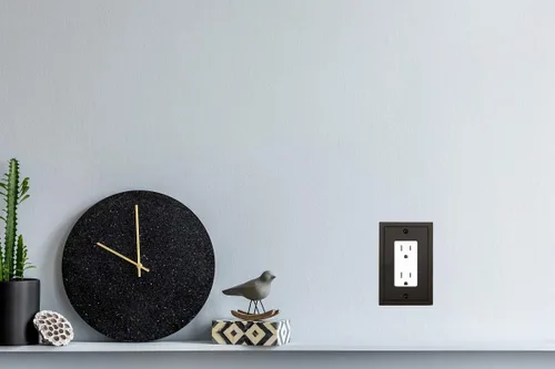 Miniatura 7 de Henne Bery Placa decorativa de pared con borde moderno, tapa de tomacorriente para cubrir enchufe, aleación de zinc maciza duradera