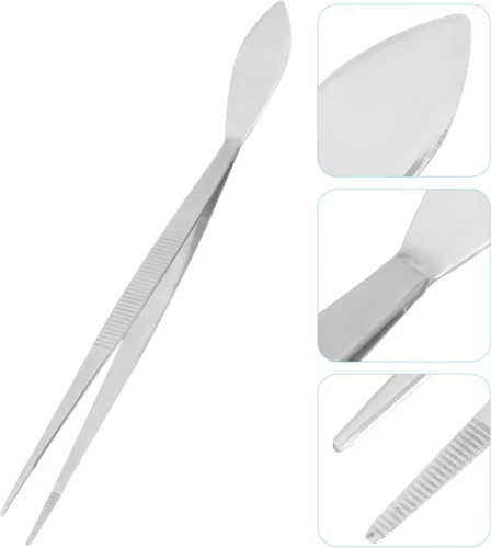 Miniatura 7 de Pinzas largas para manualidades, pinzas de acero inoxidable, pinzas para bonsái, pinzas rectas de mango largo con puntas dentadas, herramienta