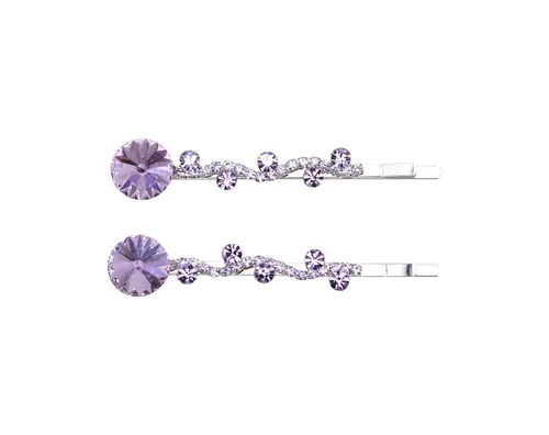 Miniatura 14 de Faship Un par de pinzas para el cabello AB con diamantes de imitación de alta calidad, 2 pines