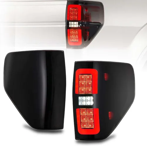 Luces traseras LED para Ford F150 2009-2014, diseño LED completo, luces traseras ahumadas, carcasa negra, luces de marcha atrás, lado del conductor