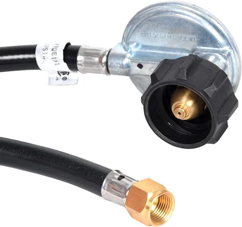 Miniatura 5 de GasSaf Manguera reguladora de propano de 12 pies, regulador de propano de baja presión, se adapta a la mayoría de parrillas de gas LP, generador
