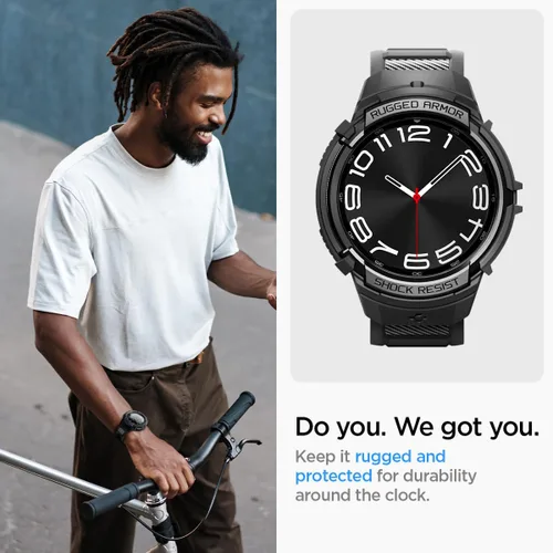 Miniatura 2 de Spigen Rugged Armor Pro Diseñada para Samsung Galaxy Watch 6 Classic 47mm Funda con Banda Cubierta Protectora de TPU con Correa
