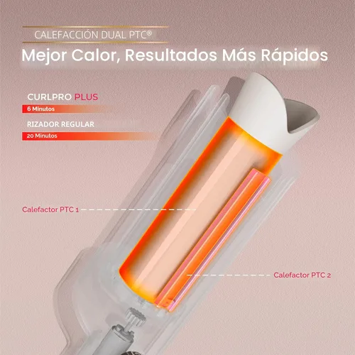 Miniatura 5 de TYMO CurlPro Plus - Rizador giratorio automático, varita rizadora de barril largo mejorada para cabello largo, rizador de pelo de cerámica