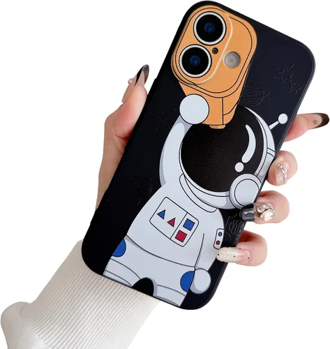 Miniatura 12 de Yonds Queen para iPhone 7 Plus / 8 Plus, linda funda con diseño de astronauta de dibujos animados, elegante parachoques de TPU suave, protectora
