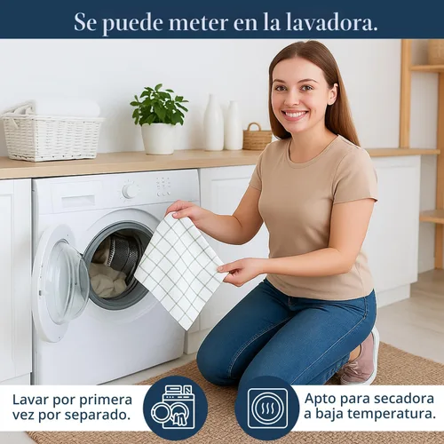 Miniatura 6 de LANE LINEN Juego de Toallas de Cocina de Algodón 100%, Paquete de 6 – Premium, Absorbentes, de Secado Rápido, Toallas de Platos, Toallas de Té, 18