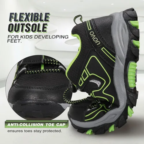 Miniatura 4 de UOVO - Zapatos deportivos para niños, tenis para correr, impermeables, para senderismo, atléticos, al aire libre, antideslizantes