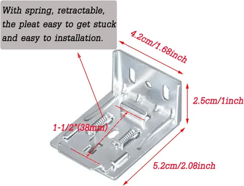 Miniatura 2 de 4 soportes de montaje vertical de repuesto universales, soporte de montaje de obturador vertical para cortina vertical, persiana enrollable, riel