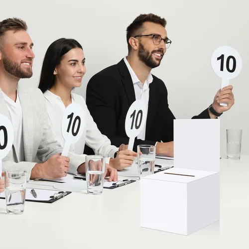 Miniatura 6 de Paquete de 30 urnas para rifas con ranura, caja de boletos de cartón con ranura, 6 x 6 x 6 pulgadas blanco (30pcs-White)