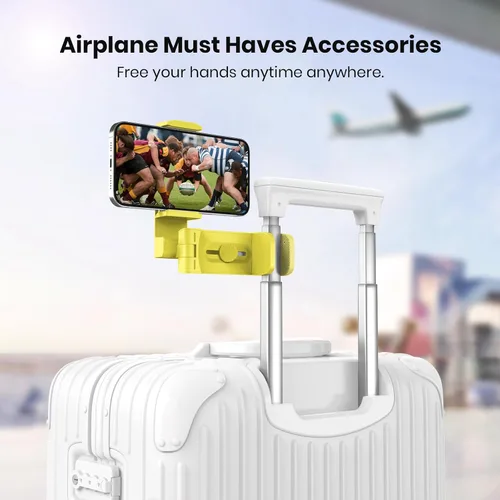 Miniatura 2 de Klearlook - Soporte ajustable 4 en 1 para teléfono, visualización manos libres de rotación de 360°, artículos esenciales de viaje plegables, Lemon