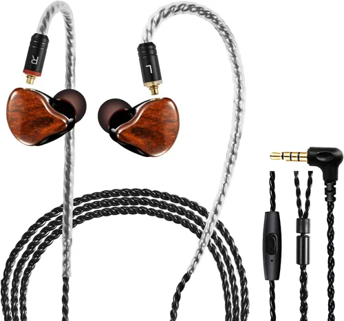 Miniatura 23 de Auriculares de Monitor In-Ear, Auriculares Estéreo HiFi IEM, Auriculares Dinámicos de Doble Driver Cableados con Cable Desmontable, Auriculares