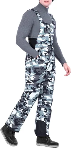 Miniatura 6 de Sportneer Pantalones de nieve para hombre, overoles aislados para la nieve que te mantienen caliente y seco para snowboard y esquí