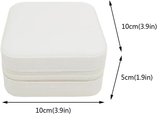 Miniatura 3 de TRODANCE Mini estuche de viaje para joyas, organizador de joyas de viaje pequeño, joyero portátil de viaje, mini organizador de almacenamiento, caja