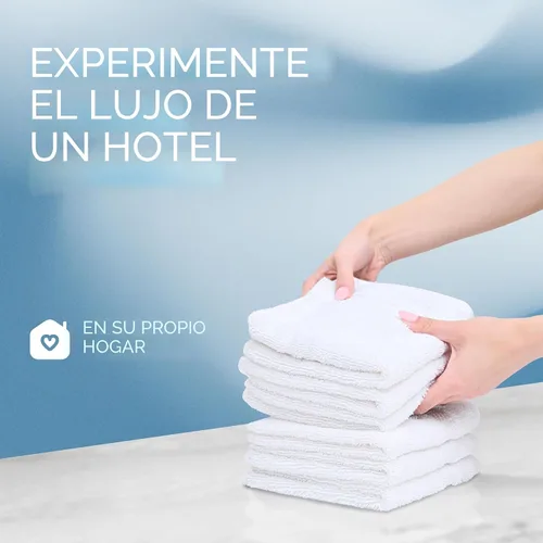 Miniatura 5 de White Classic - Juego de lujo de toallas de baño para baños, hoteles, spa y cocina, toallas de algodón egipcio, de alta absorción y de calidad
