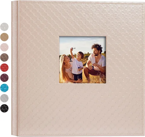 Miniatura 28 de Mublalbum Álbum de Fotos Pequeño 4x6 300 Fotos Cubierta de Cuero Libro de Fotos con Bolsillos Horizontales para Bebé Boda Aniversario y Familia Azul