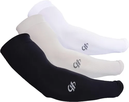 HOPESHINE Mangas de compresión de enfriamiento UPF50+ con protección UV para hombres y mujeres, ciclismo, conducción, cubierta de tatuaje al aire 3