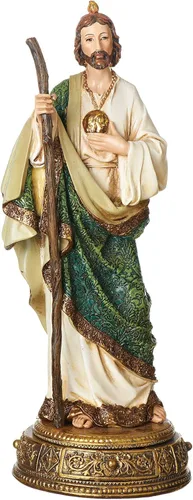 Joseph's Studio by Roman - Figura de San Judas en base, protectores celestiales, colección renacentista, 10.75 pulgadas de alto, resina y piedra,