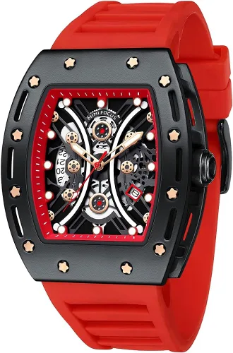 MF MINI FOCUS Watch Wristwatch Fashion Hollow Big Dial Luminous Waterproof Sport Analog Quartz Business Mens Watches Silicon Strap Dress Watch