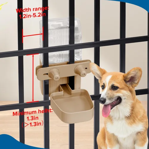 Miniatura 4 de Dispensador de agua de conejo de 50 onzas, dispensador de agua para perros por gravedad, botella de agua automática para hurones, gatos, perros