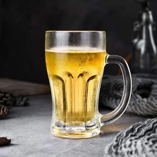 Miniatura 3 de QAPPDA Juego de tazas de cerveza, tazas de vidrio con asa de 18 onzas, vasos de cerveza grandes para congelador, vasos de cerveza de 17.6 fl oz