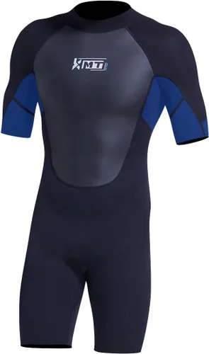 Miniatura 3 de KMT Traje de neopreno para hombre, trajes de neopreno cortos de 0.079 in con cremallera trasera, trajes húmedos de alta elasticidad CR