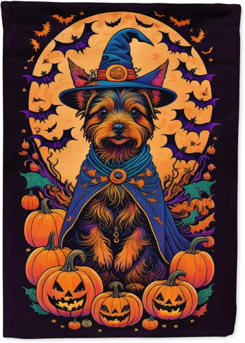 Miniatura 37 de Caroline's Treasures DAC1466GF - Bandera decorativa para jardín de Halloween de Affenpinscher Witchy para jardín, decoración para patio exterior